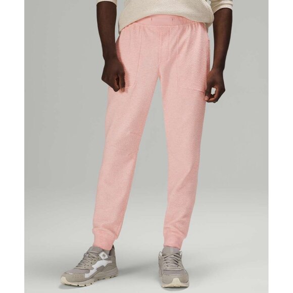 Lululemon At Ease Jogger 29" Heathered Pink Mist / White XXL - Picture 1 of 7